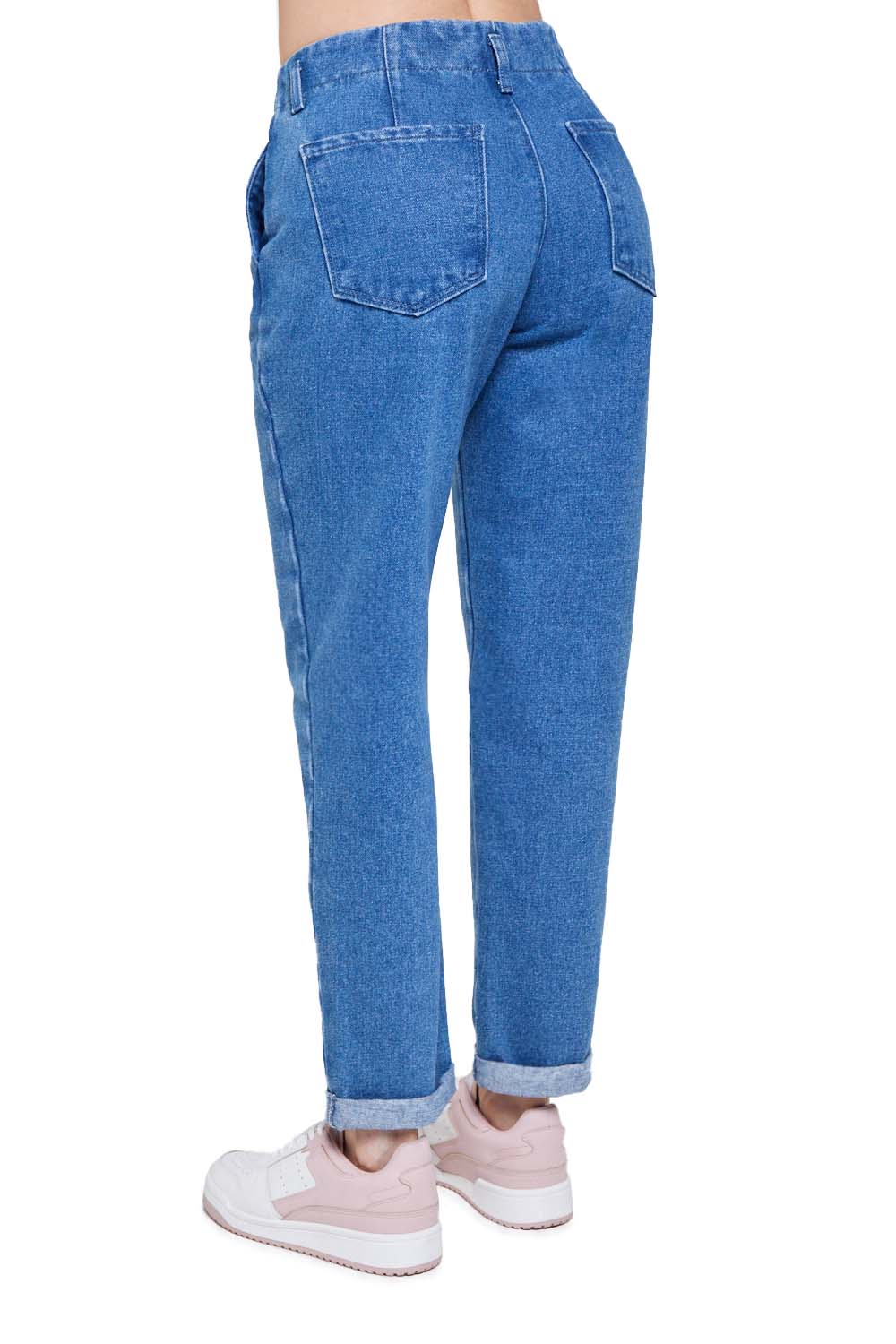 Jeans De Cintura Alta Para Dama Azul Mezclilla